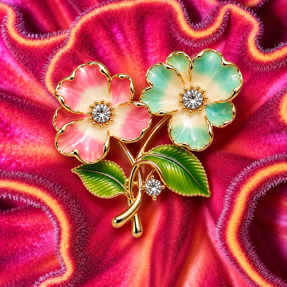 Floral Statement Brooch for Women