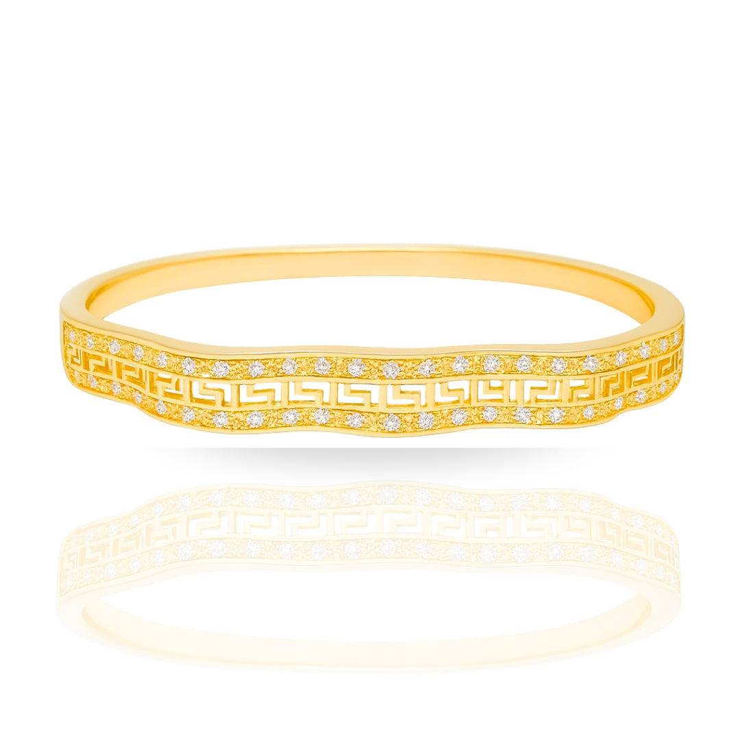 Greek Pattern CZ Bracelet