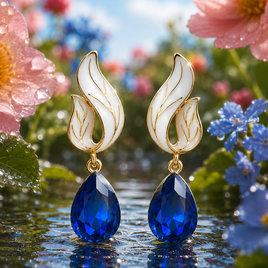 Blue Gemstone Drop