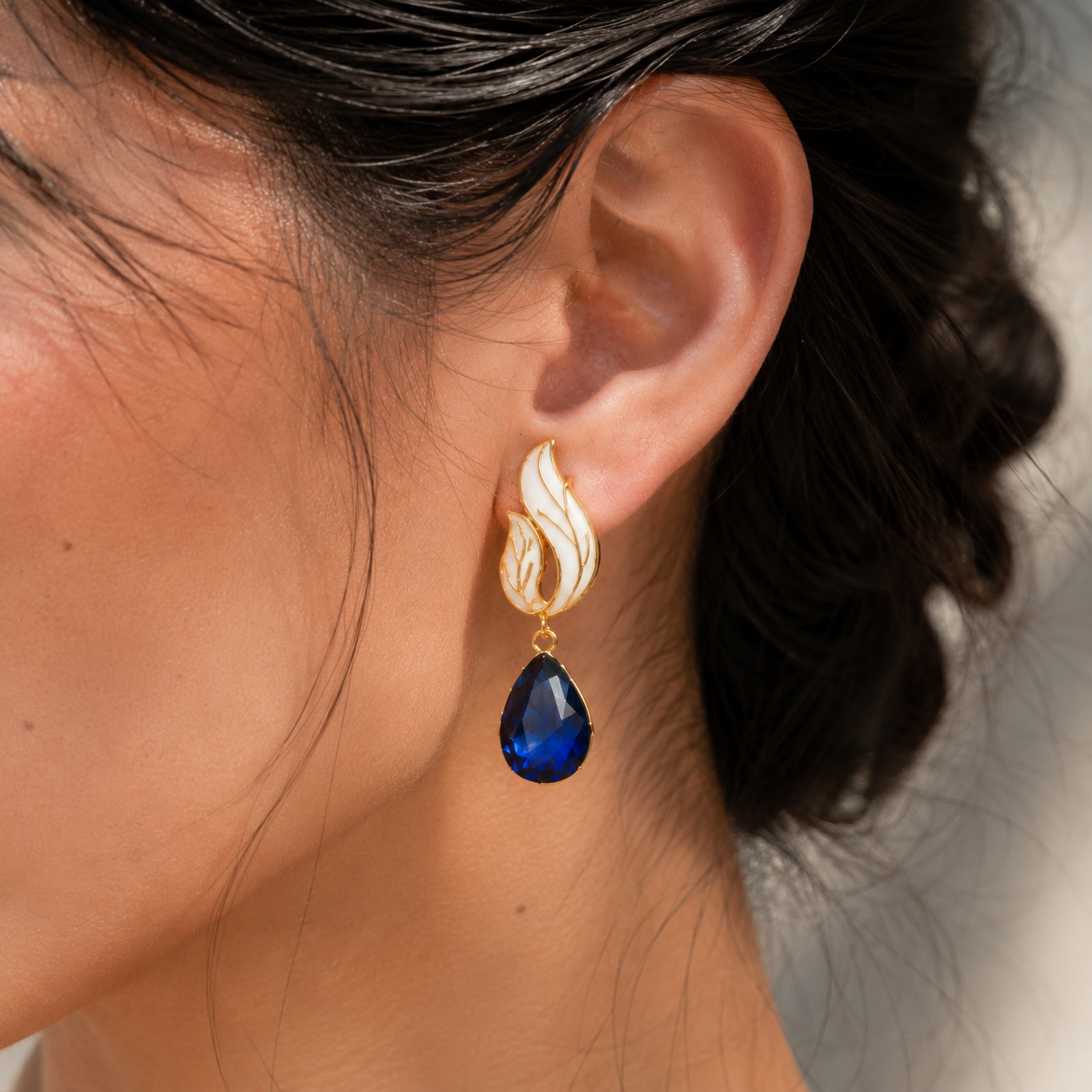 Blue Gemstone Drop