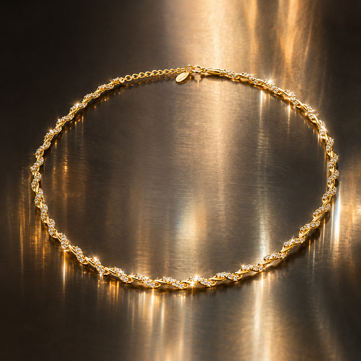 Twisted Link Statement Necklace