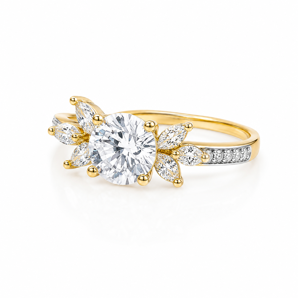 Floral Engagement Ring