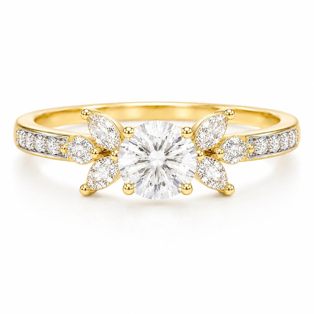 Floral Engagement Ring