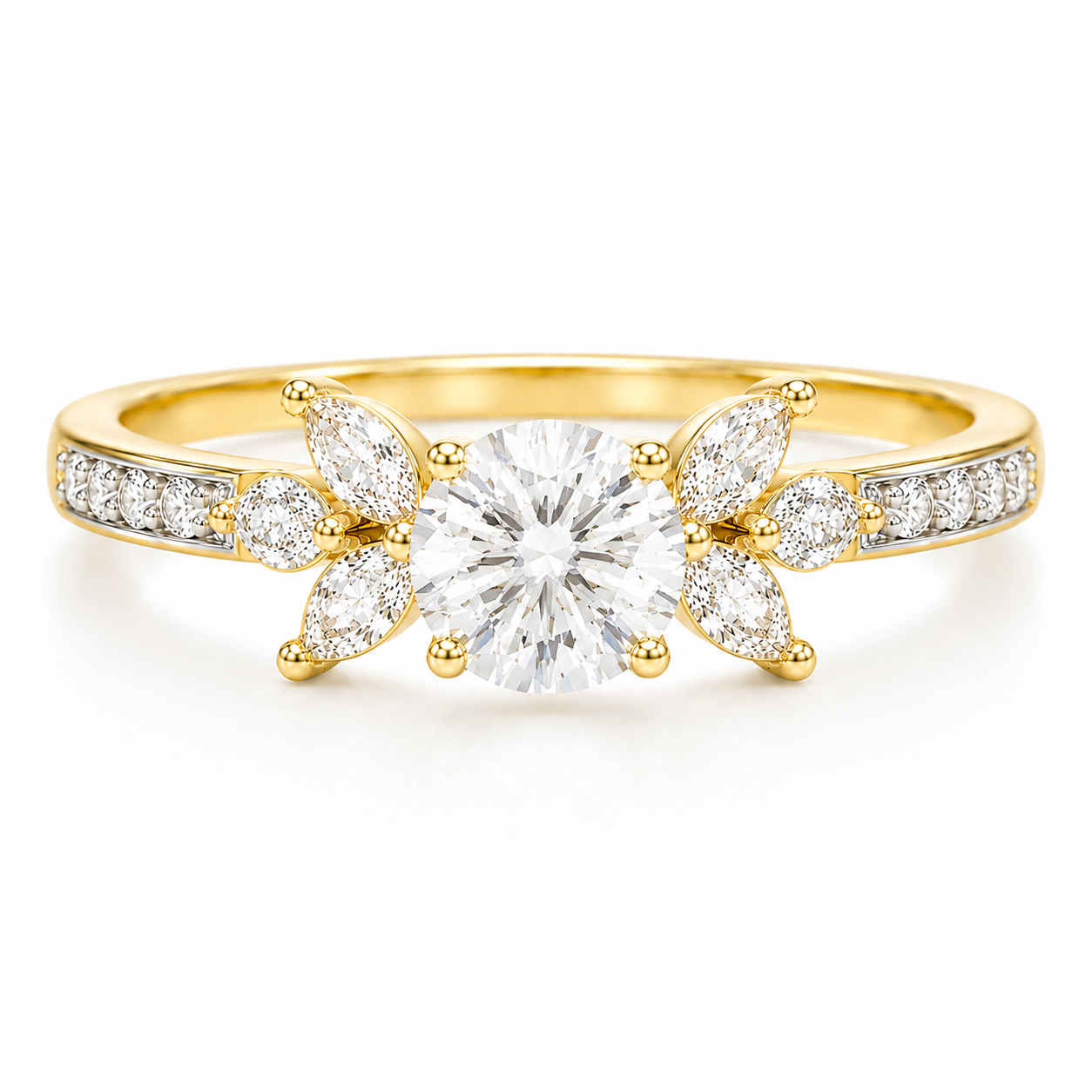 Floral Engagement Ring