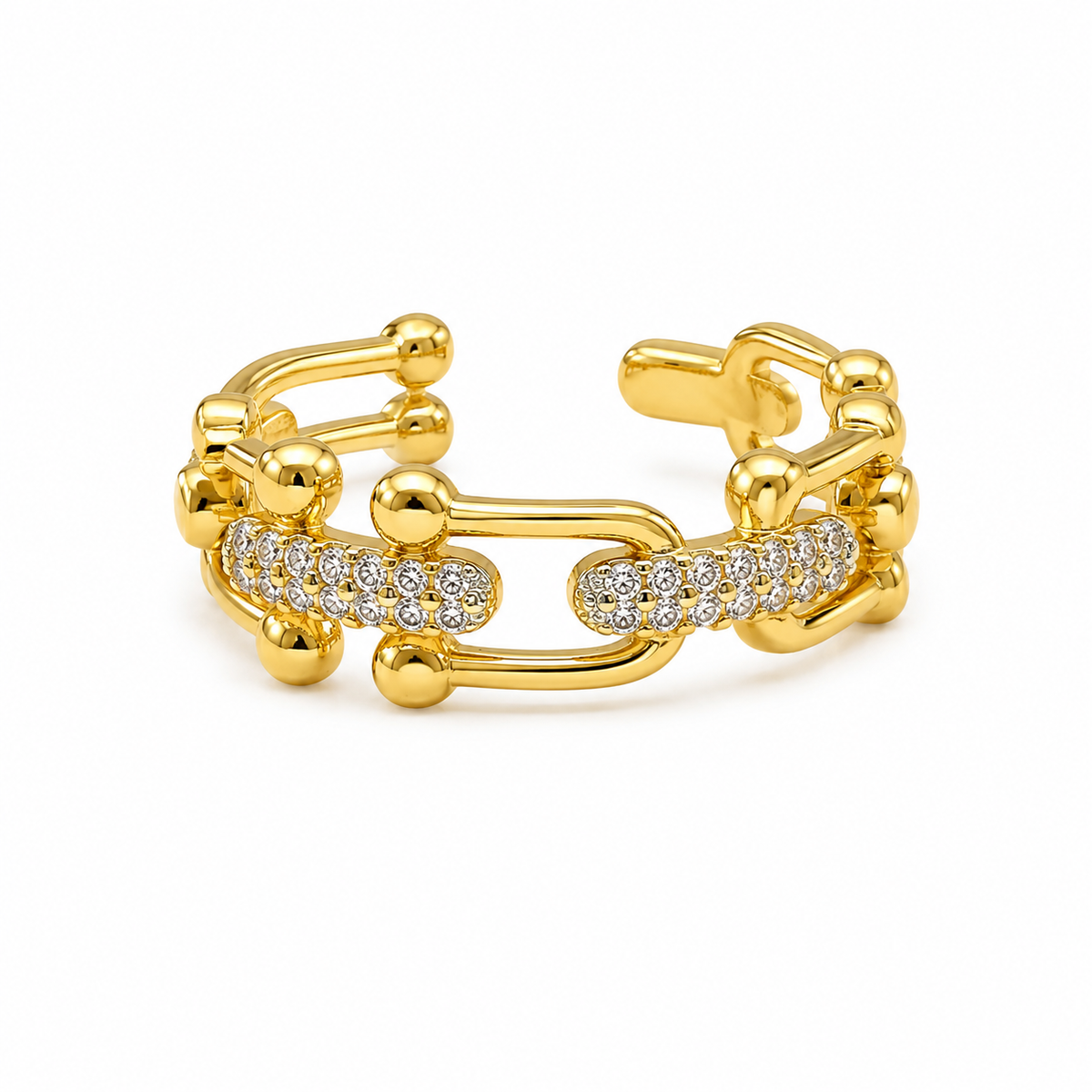 CZ Open Cuff Ring
