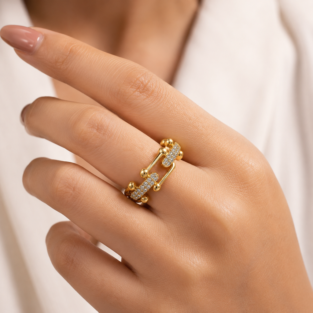 CZ Open Cuff Ring
